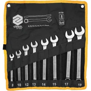 KLUCZE PŁASKO-OCZKOWE 8-19 MM, ZEST. 8 SZT. SATYNA, ETUI Sprawdź teraz