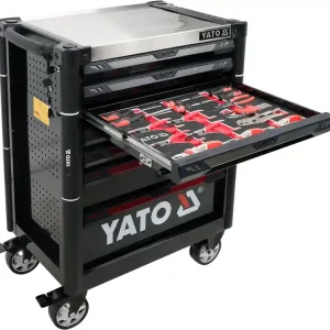 Szybka dostawa SZAFKA SERWISOWA ZE 157 NARZĘDZIAMI, 7 SZUFLAD Z BLOKADĄ OTWARCIA