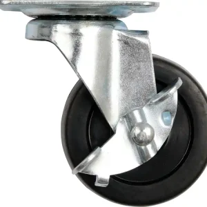 KÓŁKO SKRĘTNE Z CZARNĄ GUMĄ Z HAMULCEM 40MM Tylko dziś