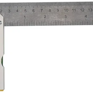 KĄTOWNIK METALOWY 150 MM ZE STOPKĄ I LIBELLĄ Nowość