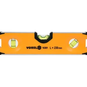 Do wyczerpania zapasów POZIOMNICA TORPEDO 230 MM, KORPUS Z TWORZYWA, TRZY LIBELLE, PODSTAWA MAGNETYCZNA