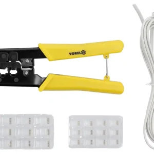 SZCZYPCE DO ZACISKANIA KONEKTORÓW TELEFONICZNYCH Z AKCESORIAMI Hit sprzedaży