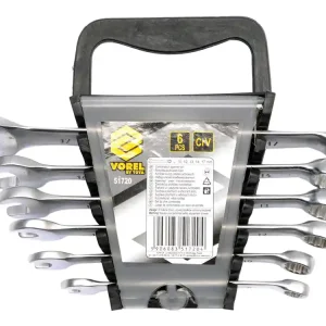 Tylko do końca tygodnia KLUCZE PŁASKO-OCZKOWE 8-17 MM, ZEST. 6 SZT. SATYNA