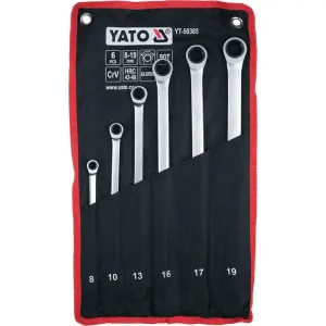 ZESTAW KLUCZY OCZKOWYCH, DŁUGICH Z GRZECHOTKĄ 8-19MM, 6 SZT. Ostatnie sztuki