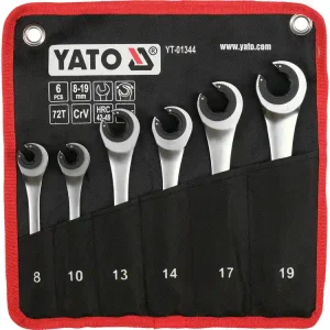 ZESTAW KLUCZY PÓŁOTWARTYCH Z GRZECHOTKĄ 8-19MM 6 SZT. Taniej