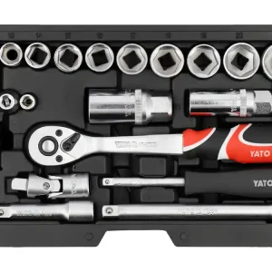 ZESTAW NARZĘDZIOWY 1/4"; 3/8" 34 ELEMENTY Hit sprzedaży