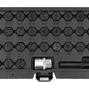 ZESTAW NASADEK DO ŚRUB ZABEZPIECZAJĄCYCH MERCEDES32 ELEMENTY Nowy