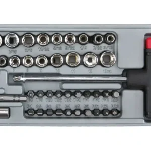 WKRĘTAK TYPU T Z WYMIENYMI GROTAMI I NASADKAMI, ZESTAW 41 SZT. Obniżka ceny