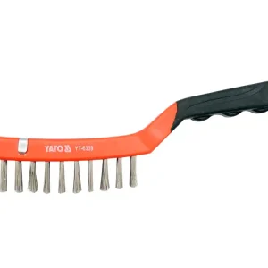 Tylko dziś SZCZOTKA DRUCIANA, DRUT NIERDZEWNY, 4 RZĘDY, RĘKOJEŚĆ PLASTIKOWA