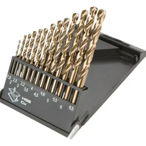 Tani Wiertła do metalu HSS-Co 1.0-10.0 mm 19 szt 57H089