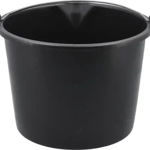 WIADRO BUDOWLANE, CZARNE Z WYPŁYWKĄ 12L Taniej