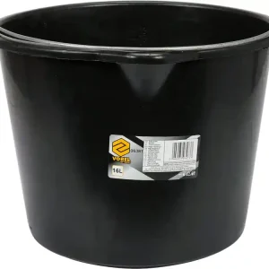 WIADRO BUDOWLANE, CZARNE Z WYPŁYWKĄ 16L Super okazja