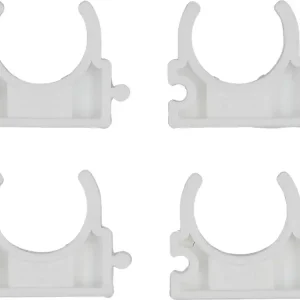 UCHWYTY, KLIPSY MONTAŻOWE, INSTALATORSKIE, OTWARTE DO RUR 20MM 4SZT. Taniej