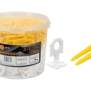 Wybór klientów SYSTEM DO POZIOMOWANIA PŁYTEK 1,0MM, ZESTAW 100SZT KLINÓW I 300SZT KLIPSÓW W WIADERKU