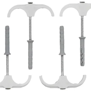 HAKI MONTAŻOWE BIS, INSTALATORSKIE PODWÓJNE Z KOŁKIEM, DO RUR 15-28MM 4SZT. Szybka dostawa