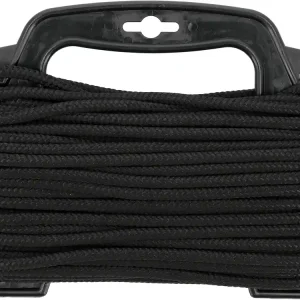 Rabat LINA PLECIONA CZARNA PP NA NAWIJAKU 6MM 20M