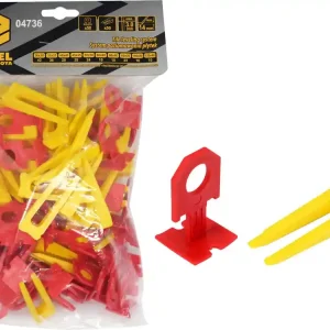 SYSTEM, KLIPSY + KLINY DO POZIOMOWANIA PŁYTEK 3MM, 50 + 50SZT. Hit cenowy