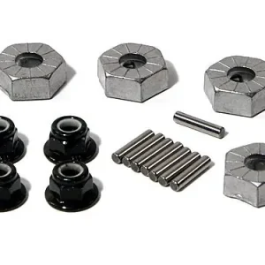 HEX WHEEL HUB 14MM (SILVER/4 PCS) Ostatnie sztuki