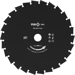 TARCZA TNĄCA Z ZĘBAMI PRZECINAKOWYMI DO KOSY 250 MM / 25,4 MM Darmowy zwrot