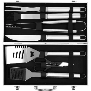 ZESTAW W WALIZCE DO GRILLOWANIA 7SZT, STAL NIERDZEWNA Tylko do końca tygodnia