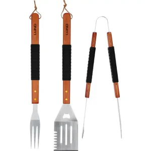 Niska cena ZESTAW DO GRILLOWANIA 3SZT, DREWNIANA RĘKOJEŚĆ