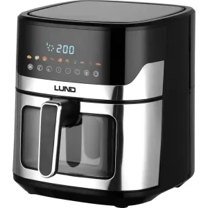 FRYTKOWNICA BEZTŁUSZCZOWA AIR FRYER 1600W 6,5L CZARNA, STAL NIERDZEWNA Oferta limitowana