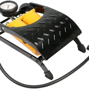 POMPKA NOŻNA DWUTŁOKOWA Z MANOMETREM. ZAKRES DO 7 BAR, DŁUGOŚĆ PRZEWODU 600MM Zniżka