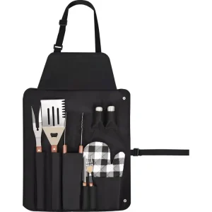 FARTUCH DO GRILLOWANIA Z AKCESORIAMI - 8 SZTUK Darmowy zwrot