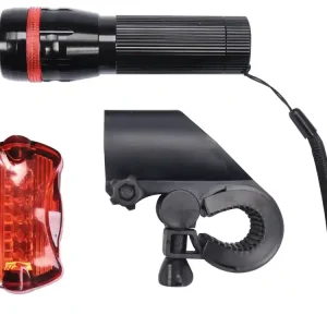 Bezpieczne zakupy ZESTAW LAMP ROWEROWYCH: PRZEDNIA 3W LED +TYLNA 5 LED