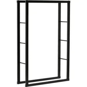 Super okazja STOJAK STALOWY NA DREWNO KOMINKOWE 80X25X100CM