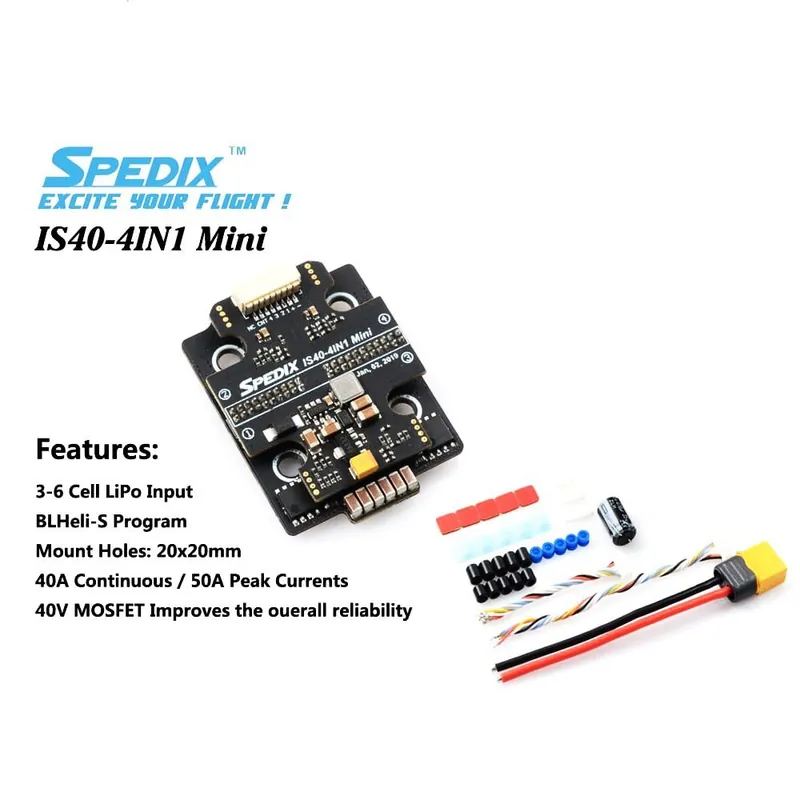 Wybór klientów Regulator 4IN1 4w1 ESC Spedix IS40 mini 40A BLheli_S 4x40A
