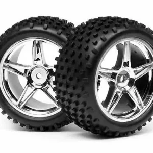 1/10 Buggy White Rear Wheel & Tyre Assembly Zniżka