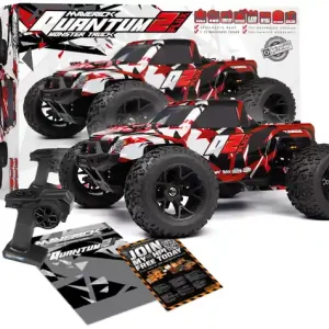 Maverick Quantum2 MT Flux 1/10th Monster Truck - Red #150405 bezszczotkowy Wyprzedaż
