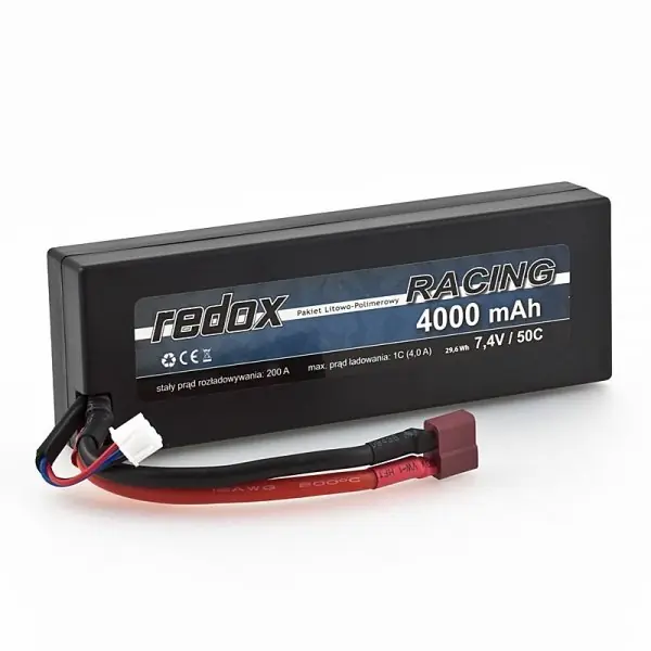 Redox RACING 4000 mAh 7,4V 50C - samochodowy pakiet LiPo Obniżka ceny