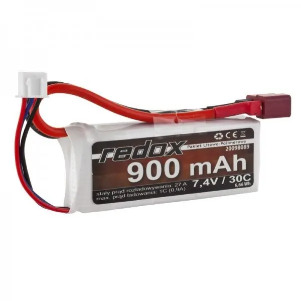 Wysoka jakość Redox 900mAh 7,4V 30c - Pakiet LiPo