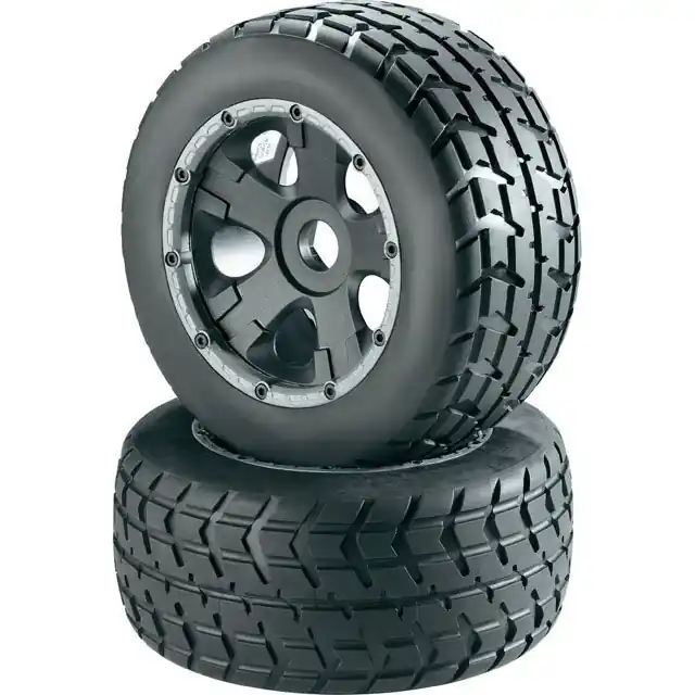 Koła 1:5 1:6 felga 5-ramienna, czarna, para Darmowy zwrot