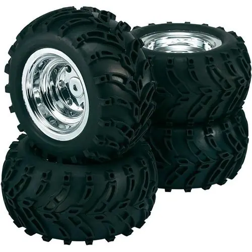 4 KOŁA CHROM Monster Truck, skala 1:10 Bezpieczna płatność