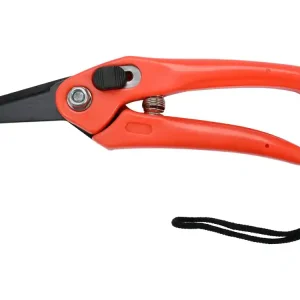 SEKATOR OGRODOWY 190MM Z BLOKADĄ, Z PROSTYM OSTRZEM 50 MM, PLASTIKOWE PROSTE RĄCZKI Szybka dostawa