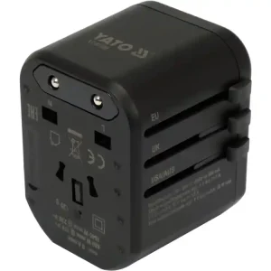 UNIWERSALNY ADAPTER PODRÓŻNY DO PONAD 150 KRAJÓW Z SZYBKĄ ŁADOWARKĄ USB Q.C. 3.0, 20W Szybka wysyłka
