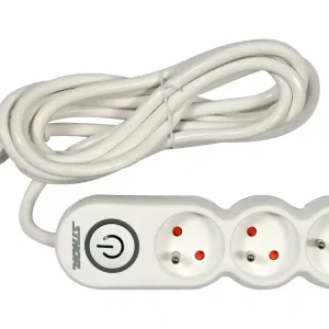 Szybka wysyłka PRZEDŁUŻACZ LISTWA ZASILAJĄCA 3 GNIAZDA Z UZIEMIENIEM WYŁĄCZNIK 3M 1,5MM2