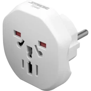 ADAPTER PODRÓŻNY Z UNIWERSALNYM GNIAZDEM I EUROPEJSKĄ WTYCZKĄ, ŚWIAT - EUROPA Cena promocyjna