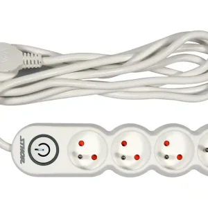 Wyjątkowa oferta PRZEDŁUŻACZ LISTWA ZASILAJĄCA 4 GNIAZDA Z UZIEMIENIEM WYŁĄCZNIK 3M 1,5MM2