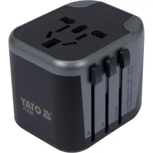 Bezpieczne zakupy UNIWERSALNY ADAPTER PODRÓŻNY DO PONAD 150 KRAJÓW Z ŁADOWARKĄ 2 X USB 5V/2,4A