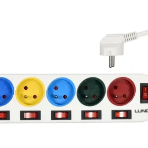 PRZEDŁUŻACZ LISTWA PRĄDOWA 5 GNIAZDEK Z UZIEMIENIEM KAŻDE Z INDYWIDUALNYM WŁĄCZNIKIEM Bestseller