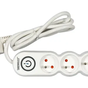 Obniżka ceny PRZEDŁUŻACZ LISTWA ZASILAJĄCA 3 GNIAZDA Z UZIEMIENIEM WYŁĄCZNIK 1,5M 1,5MM2