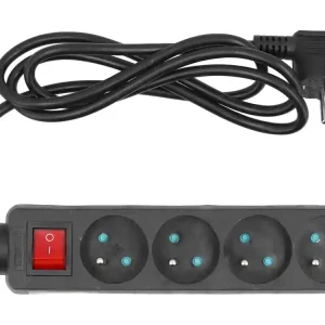 PRZEDŁUŻACZ ELEKTRYCZNY 4 GNIAZDA 1,5M Z WYŁ. Rabat