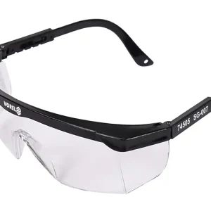 Nowy OKULARY OCHRONNE BEZBARWNE Z REGULOWANYMI ZAUSZNIKAMI