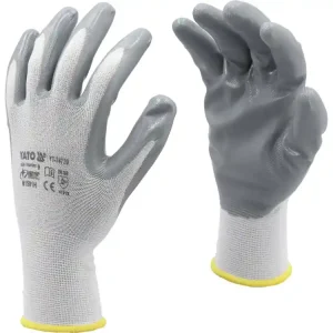 Wyjątkowa oferta RĘKAWICE OCHRONNE NYLONOWE POWLEKANE OLEJOODPORNYM NITRYLEM ROZMIAR 10