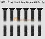 Nie przegap Flat Head Hex 6pcsM3*36