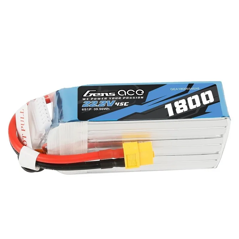 Dostępne od ręki Akumulator Gens ace 1800mAh 22.2V 45C 6S1P Lipo Battery Pack